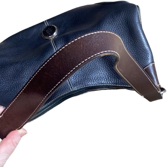 Dooney & bourke black/brown leather purse classic timeless elegant - Picture 5 of 9